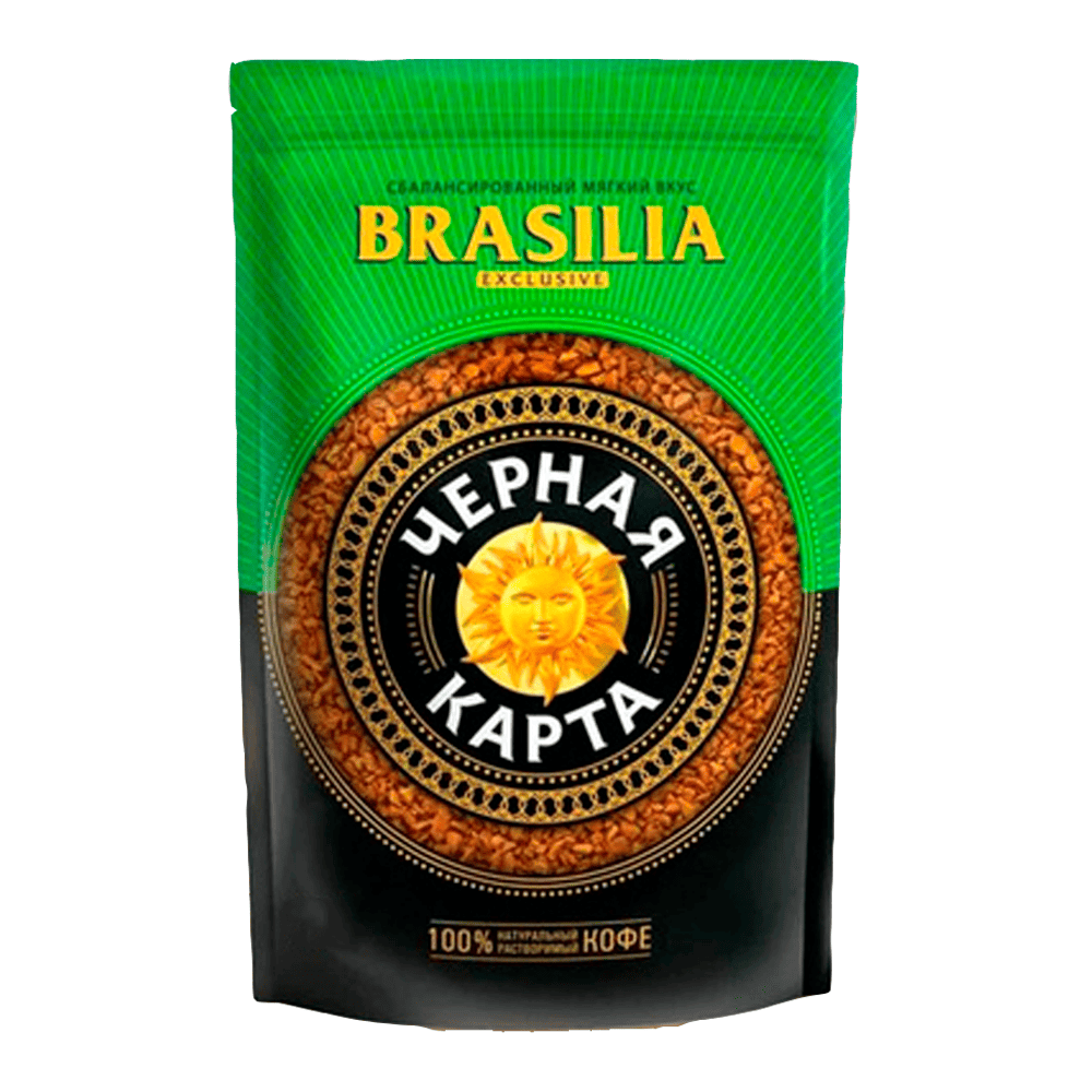 Кофе Черная карта Exclusive Brasilia   150г раств (пакет)_6шт
