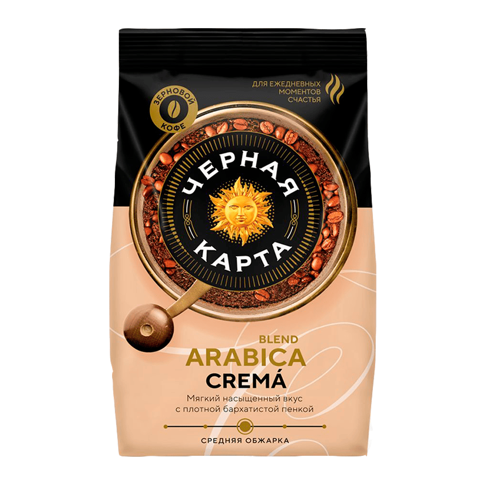 Кофе зерно Черная Карта Crema 1000г_6шт