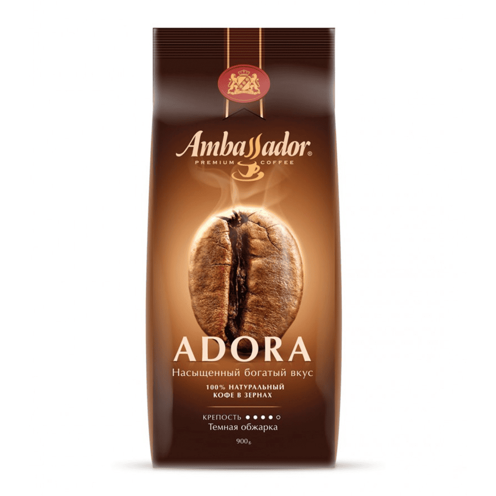 Кофе Ambassador Adora 900г темн.обж зерно_6шт