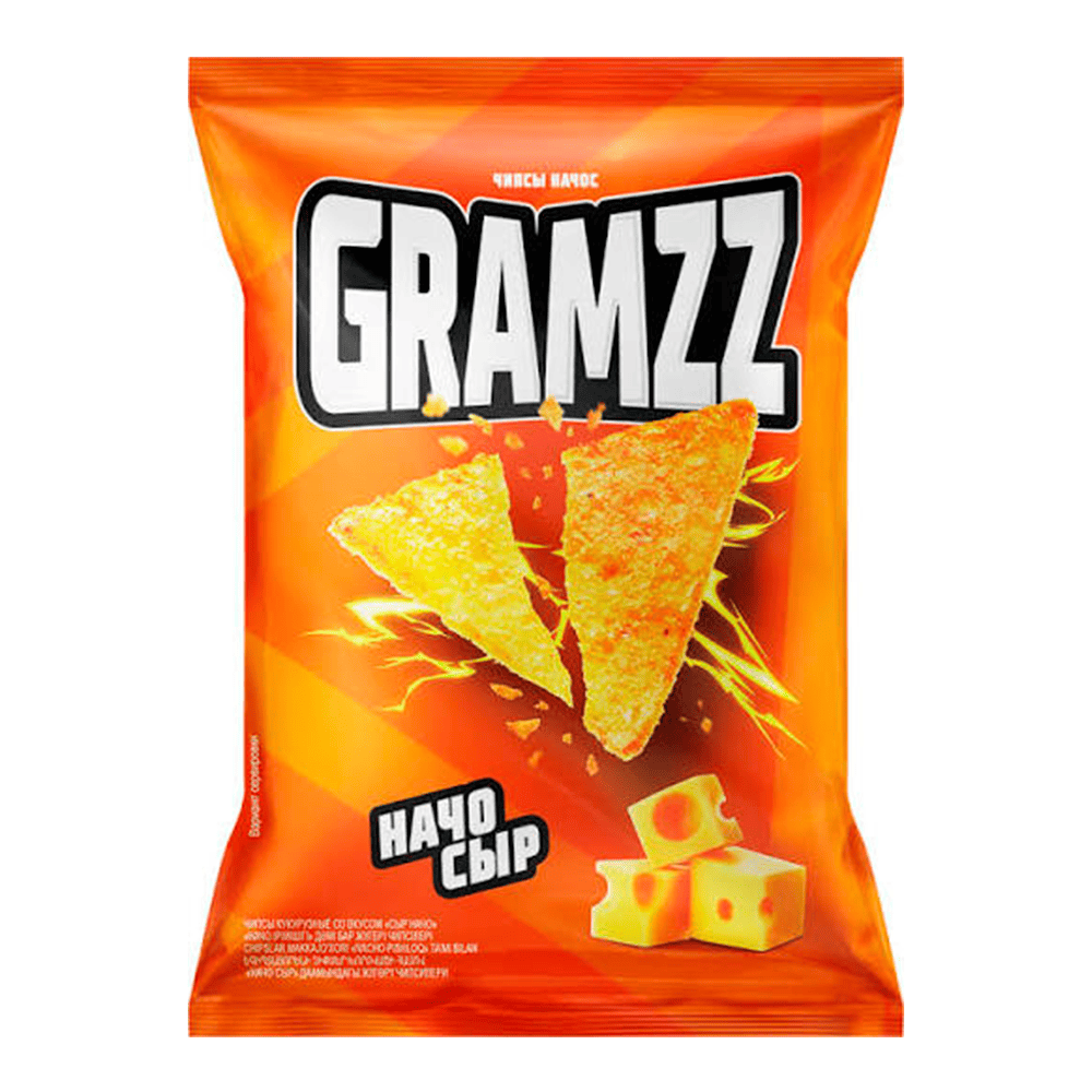 Чипсы кукурузные "GRAMZZ"  Сыр Начо 55г_16шт