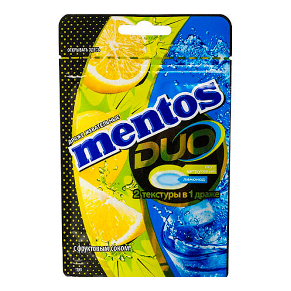 Жев. конф  Mentos duo 45г Цитрус_10шт