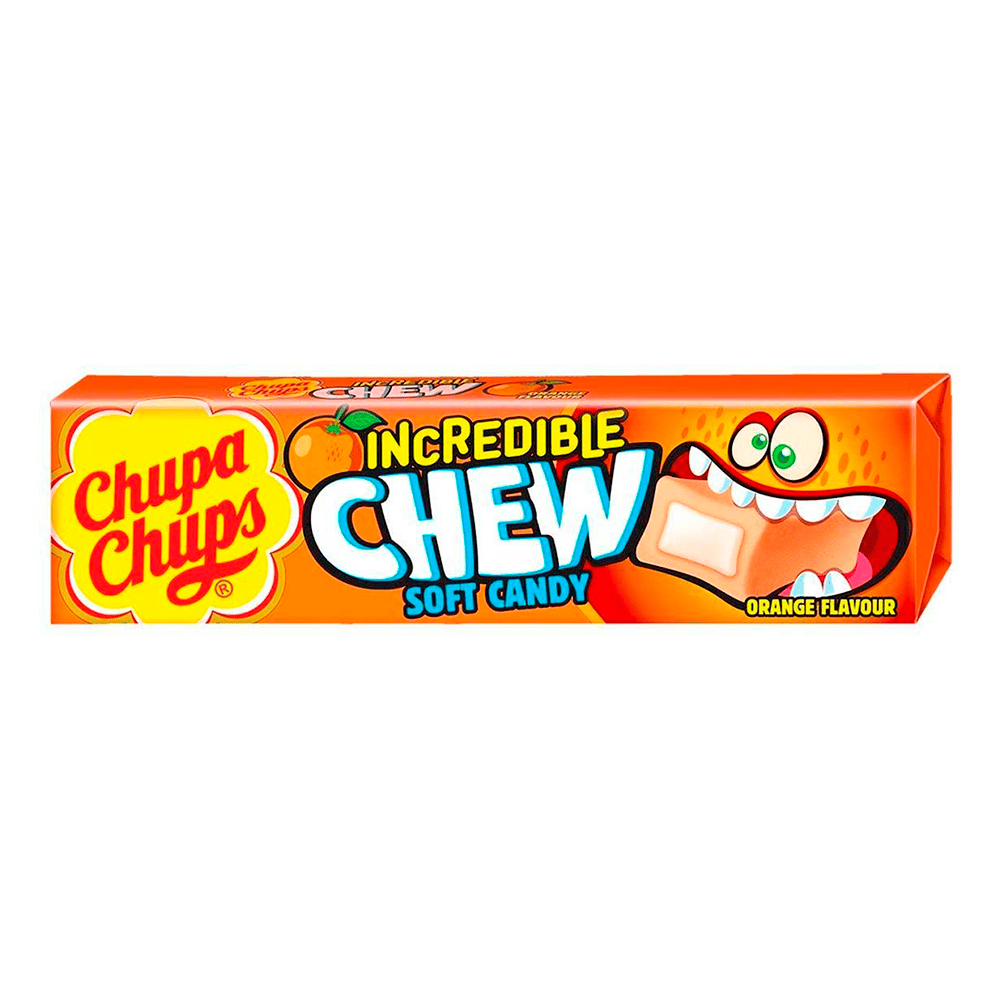 Жев. конф ЧупаЧупс 47г Incredible Chew Апельсин_12шт