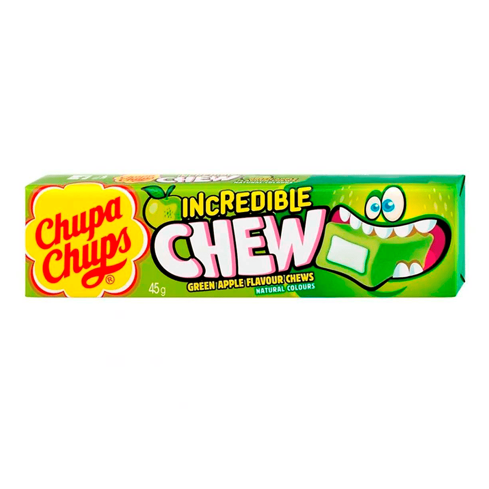 Жев. конф ЧупаЧупс 47г Incredible Chew Яблоко_12шт