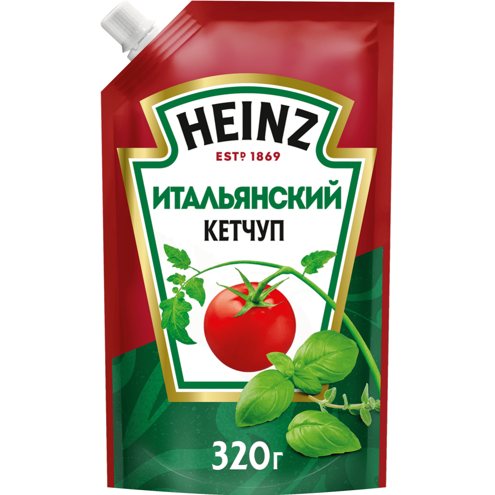 Кетчуп HEINZ 320г Итальянский_16шт (П98)
