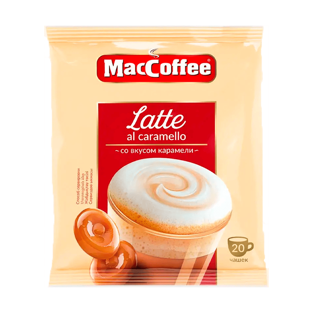 MacCoffeе 3в1 Latte c карамелью 22г_20шт*20 (П30)