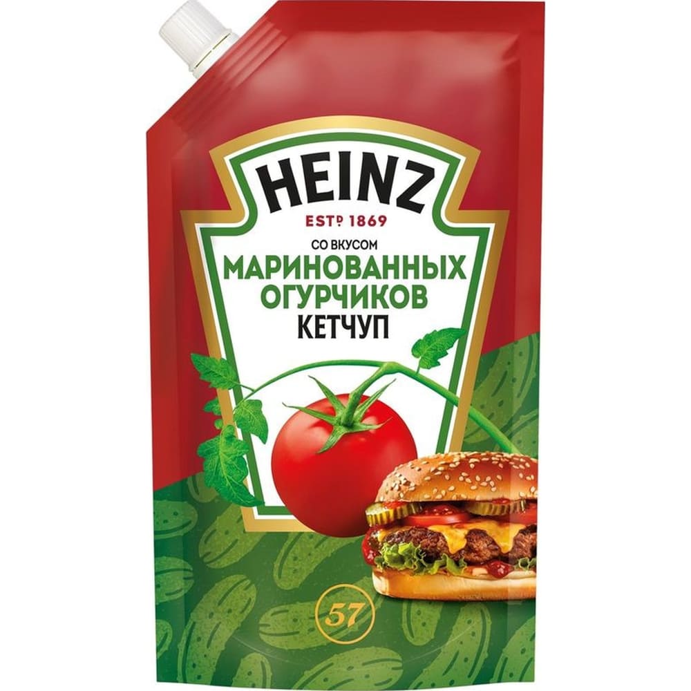 Кетчуп HEINZ 320г  Маринованные огурчики_16шт (П98)